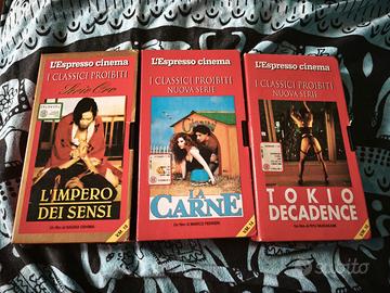 Lotto 3 VHS L'Espresso Cinema Classici Proibiti