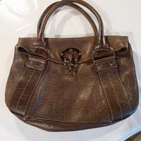 Borsa vintage da donna pelle marrone