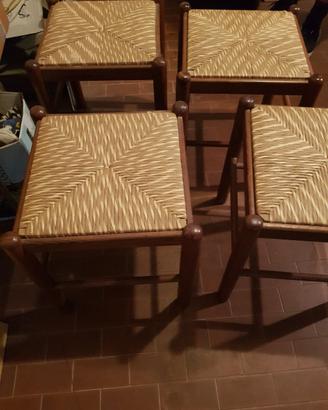 6 sgabelli legno 