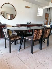 Tavolo + 6 sedie design  60 70 vintage modernariat