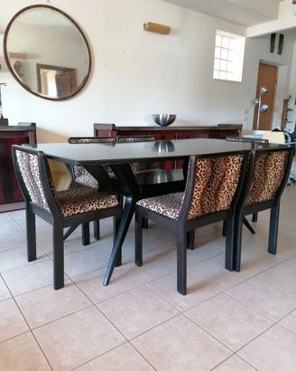 Tavolo + 6 sedie design  60 70 vintage modernariat