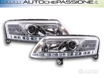 Gruppi ottici anteriori cromati per AUDI A6 4F 06