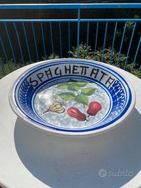 Piatto in ceramica Spaghettata