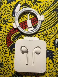 Apple Earpods lightning + cavo usbC lightning