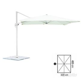 Ombrellone a Braccio in Alluminio 3x4 Bianco