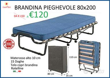 Brandina pieghevole 80x200