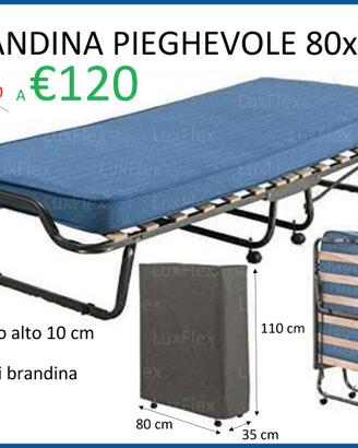Brandina pieghevole 80x200
