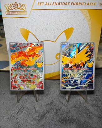 Moltres e Zapdos Full Art pokemon 30 anniversario