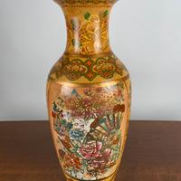 Vaso in ceramica vintage giapponese stile Satsuma