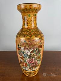 Vaso in ceramica vintage giapponese stile Satsuma