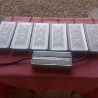 6 faretti led professionali con alimentatore