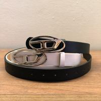 Coppia di 2 cinture Diesel nera e bianca