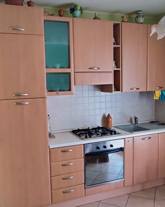 cucina lineare con forno + frigo 