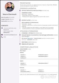 Studentessa universitaria lavoro part time