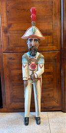 Statua Carabinieri in legno intagliato.