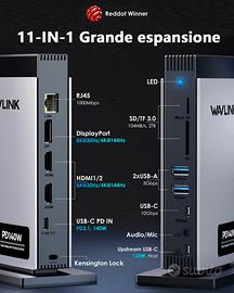 Docking Station mac windows 11 in 1 - NUOVO