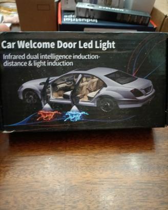 LUCI LED PORTIERE CON LOGO MERCEDES - KIT 2X!