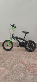 bici bimbo bmx dino nero verde