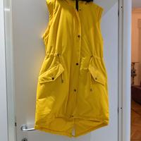 Gilet giallo con interno in pelliccia
