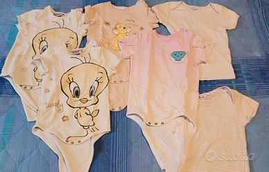Set 6 pezzi maniche corte bimbo/a 24-30 mesi