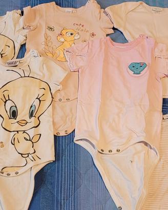 Set 6 pezzi maniche corte bimbo/a 24-30 mesi