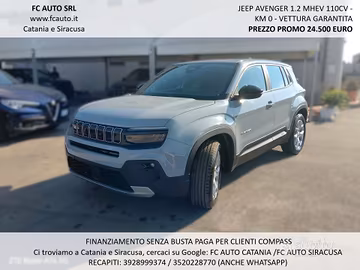 Jeep Avenger 1.2 MHEV 110CV - KM 0