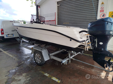 Barca open Ranieri + carrello stradale 1300kg