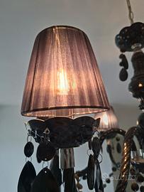 lampadario moderno stile barocco nero 