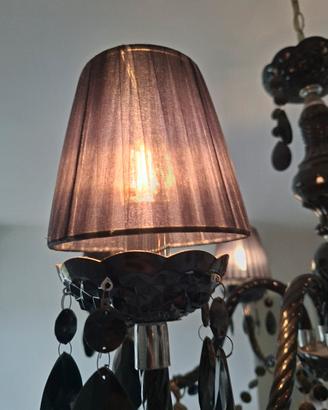 lampadario moderno stile barocco nero 