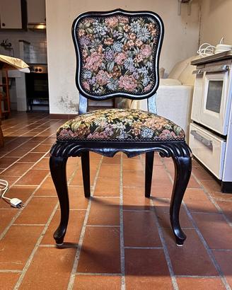 Set di 4 Sedie Antiche Classiche Imbottite
