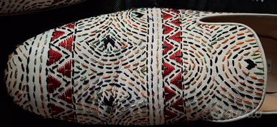 mocassini bianchi ricamati Fratelli Rossetti 