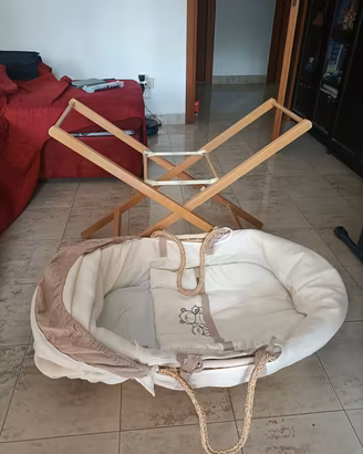 culla in vimini per bebè Moses