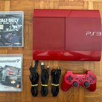 Console PS3 Super Slim Rossa 500 GB  Completa