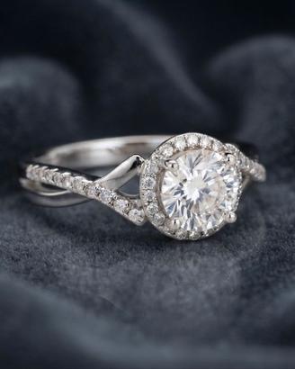 Esclusivo anello Vintage argento pietre CZ