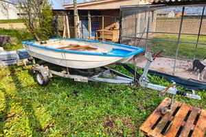 Barca fondo piatto 3,2 mt con carrello