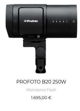 Flash profoto 250W + trasmettitore profoto sony