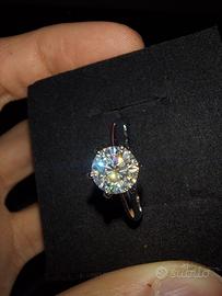 Anello di argento 925 taglia ITA 13.5 con diamante