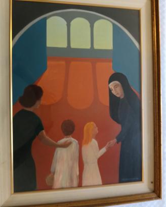 quadro Suora con bimbi