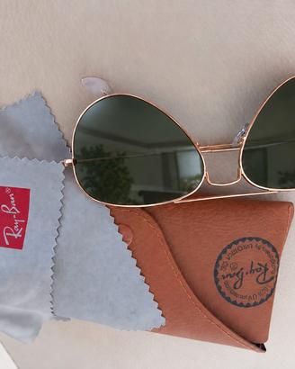 Occhiali Ray-Ban Aviator originali Oro Rosa
