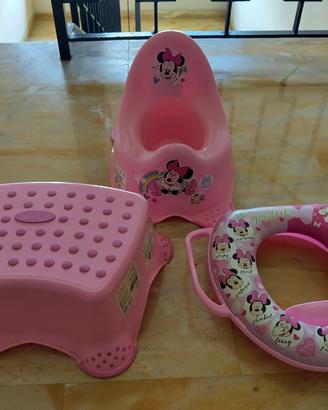 Set Minnie Vasino Alzatina Riduttore bagno