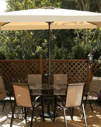 Balani Ombrellone Centrale 3x3 Beige+base- Nuovo