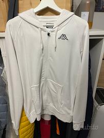 Felpa Kappa Uomo Taglia M Bianca Full Zip
