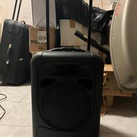 Box Amplificato con lettore cd e microfoni wirless