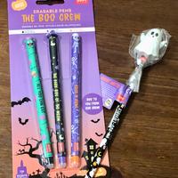 Set 3 penne e 1 matita fantasma Halloween 2025