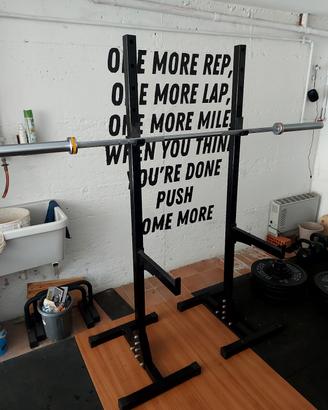  Set pesistica: Bilanciere + pesi + rack + panca 