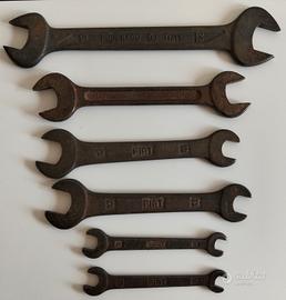 6 chiavi forchetta doppia vintage FIAT 