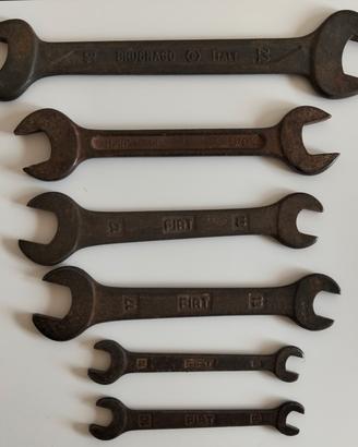 6 chiavi forchetta doppia vintage FIAT 