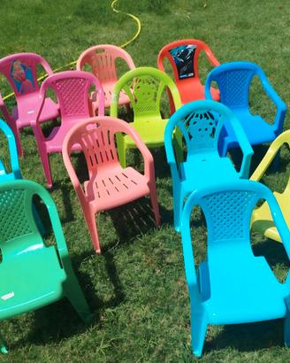 12 seggiolibe colorate per bambini