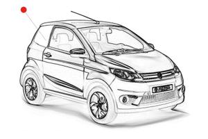 VETRO FISSO POSTERIORE DX OSCURATO AIXAM