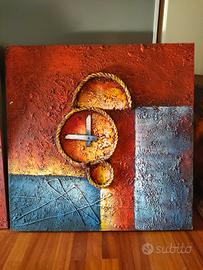 Coppia Quadri Materici Astratti-Moderni 